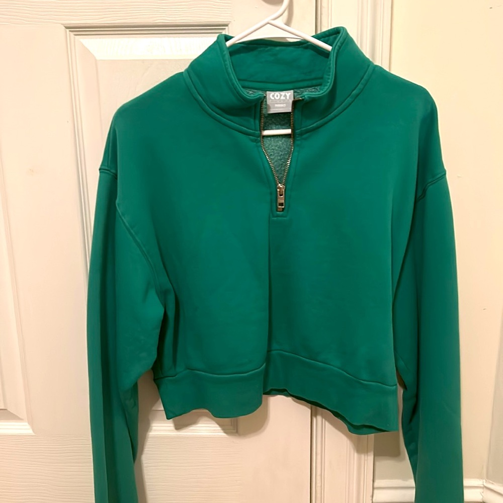 TNA Green Half-Zip Sweatshirt